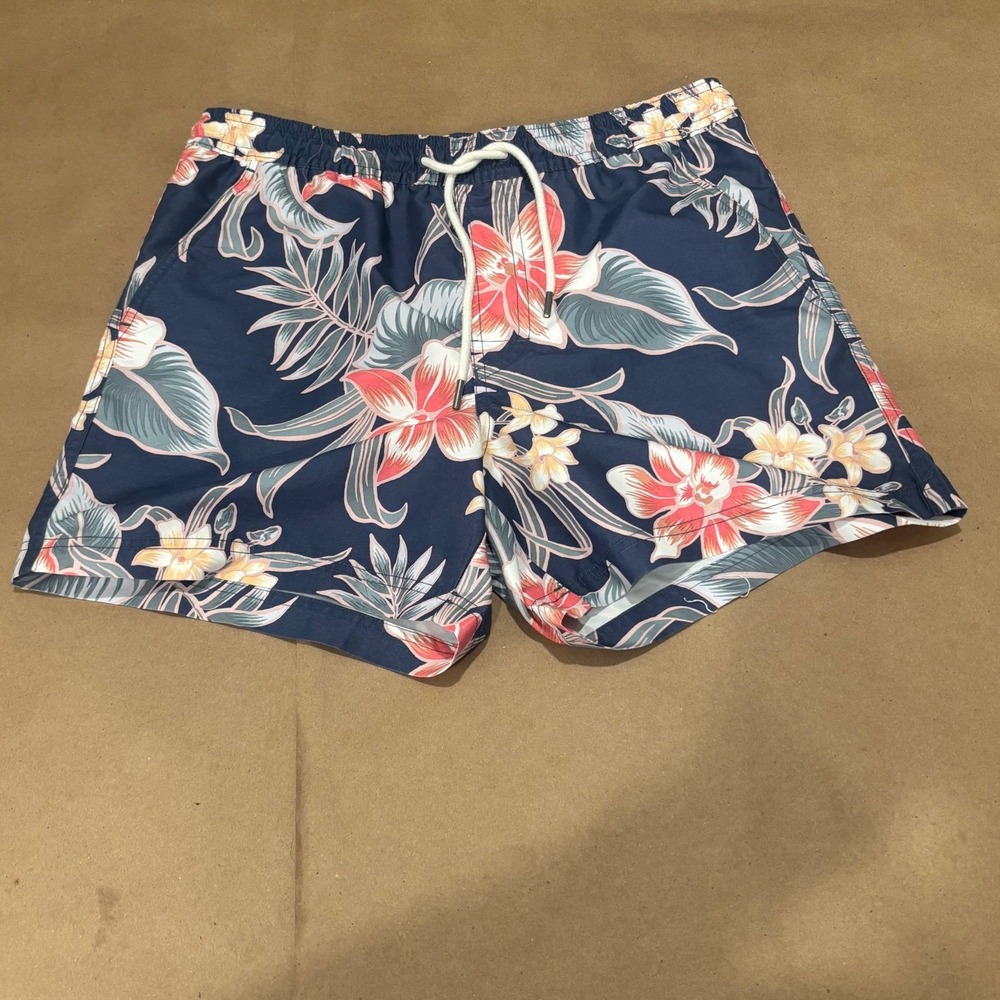 American Eagle Blue Floral Board Shorts Women Small